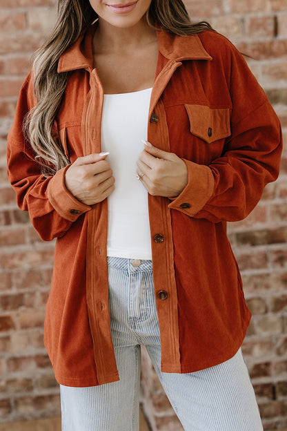 Threaded Pear Andrea Drop Shoulder Casual Shacket