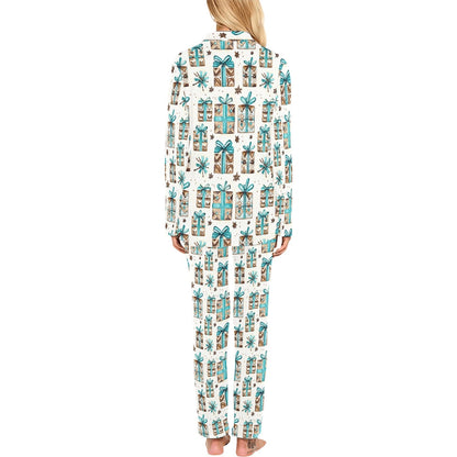 Baha Ranch Turquoise Christmas Presents Women's Western Pajamas