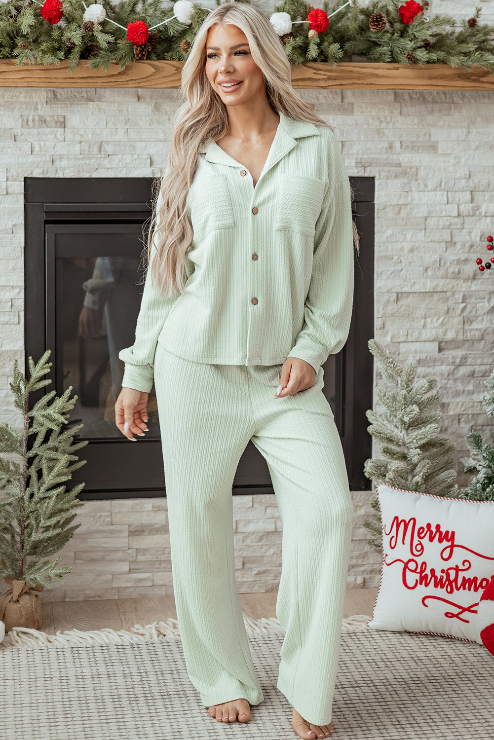Threaded Pear Aspen Textured Patched Set