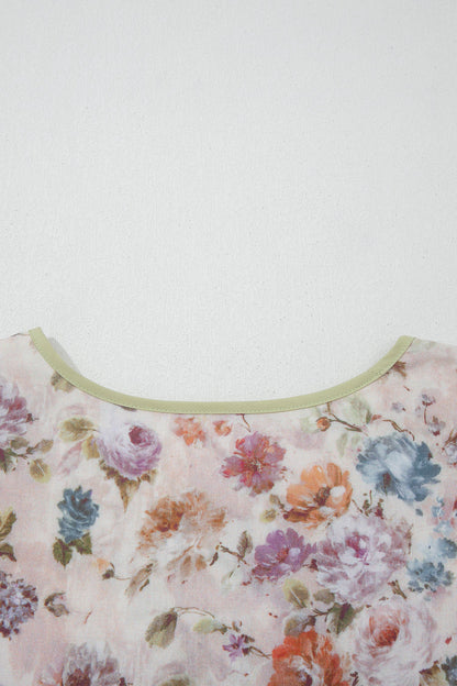 Threaded Pear Andi Striped Detail Babydoll PLUS Blouse