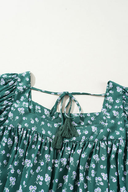 Threaded Pear Adelynn Square Ruffled Trim PLUS Blouse