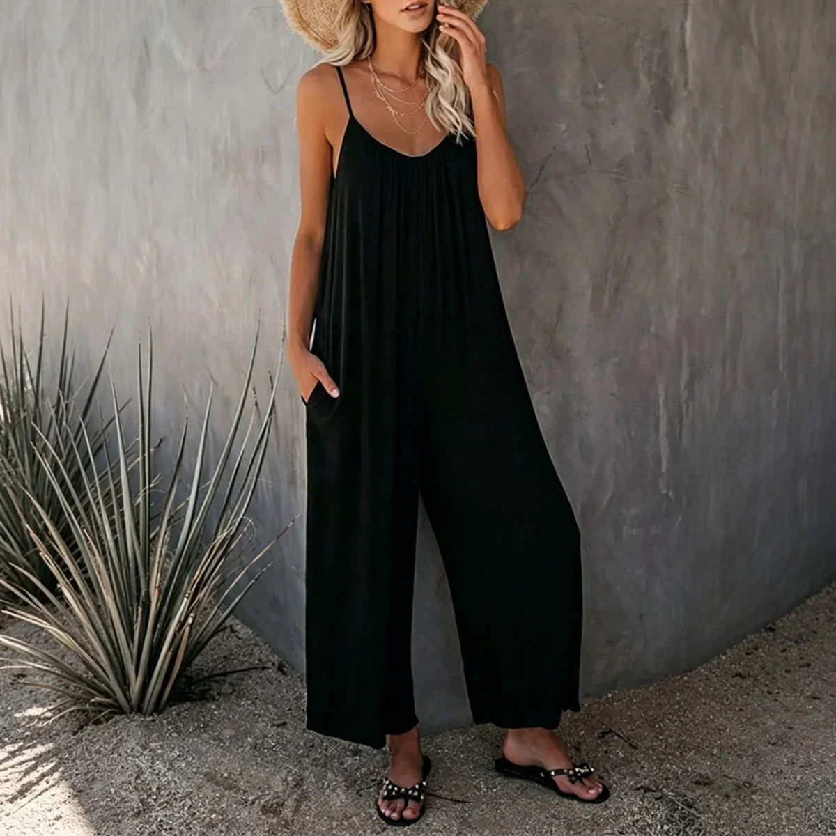 Casual Sleeveless Jumpsuit