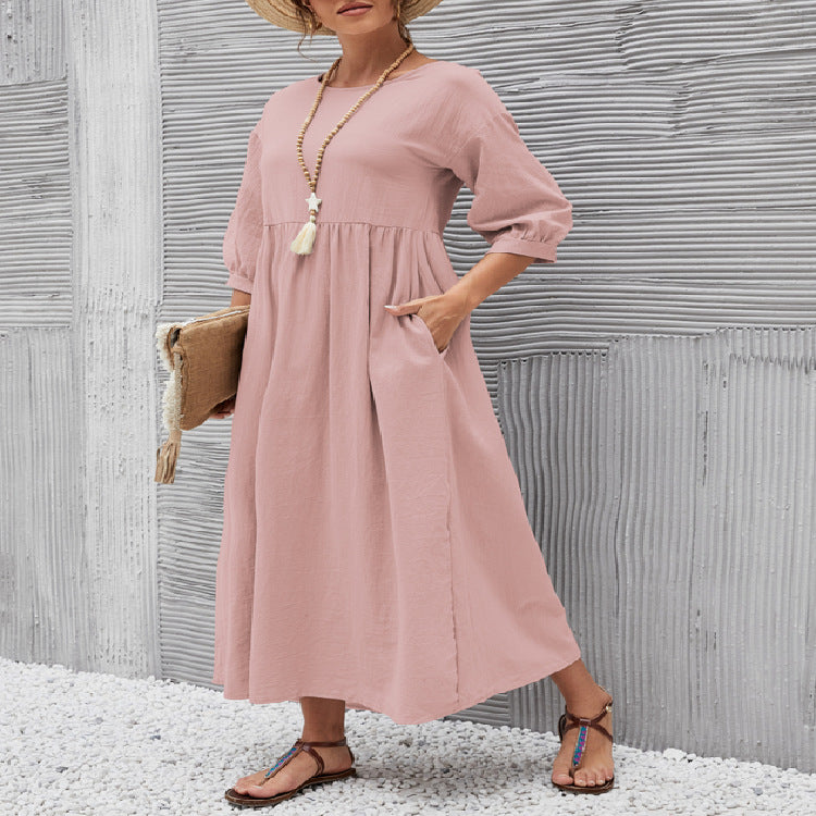 Women’s Summer A-Line Dress with Pockets