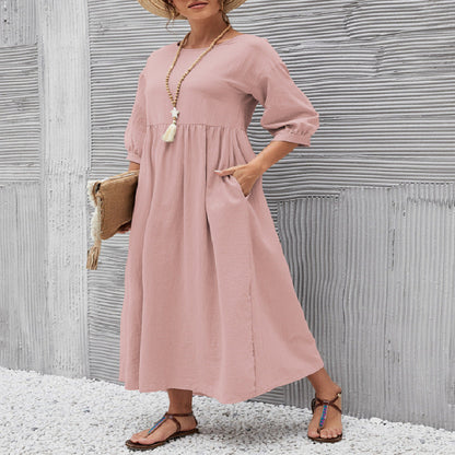 Women’s Summer A-Line Dress with Pockets