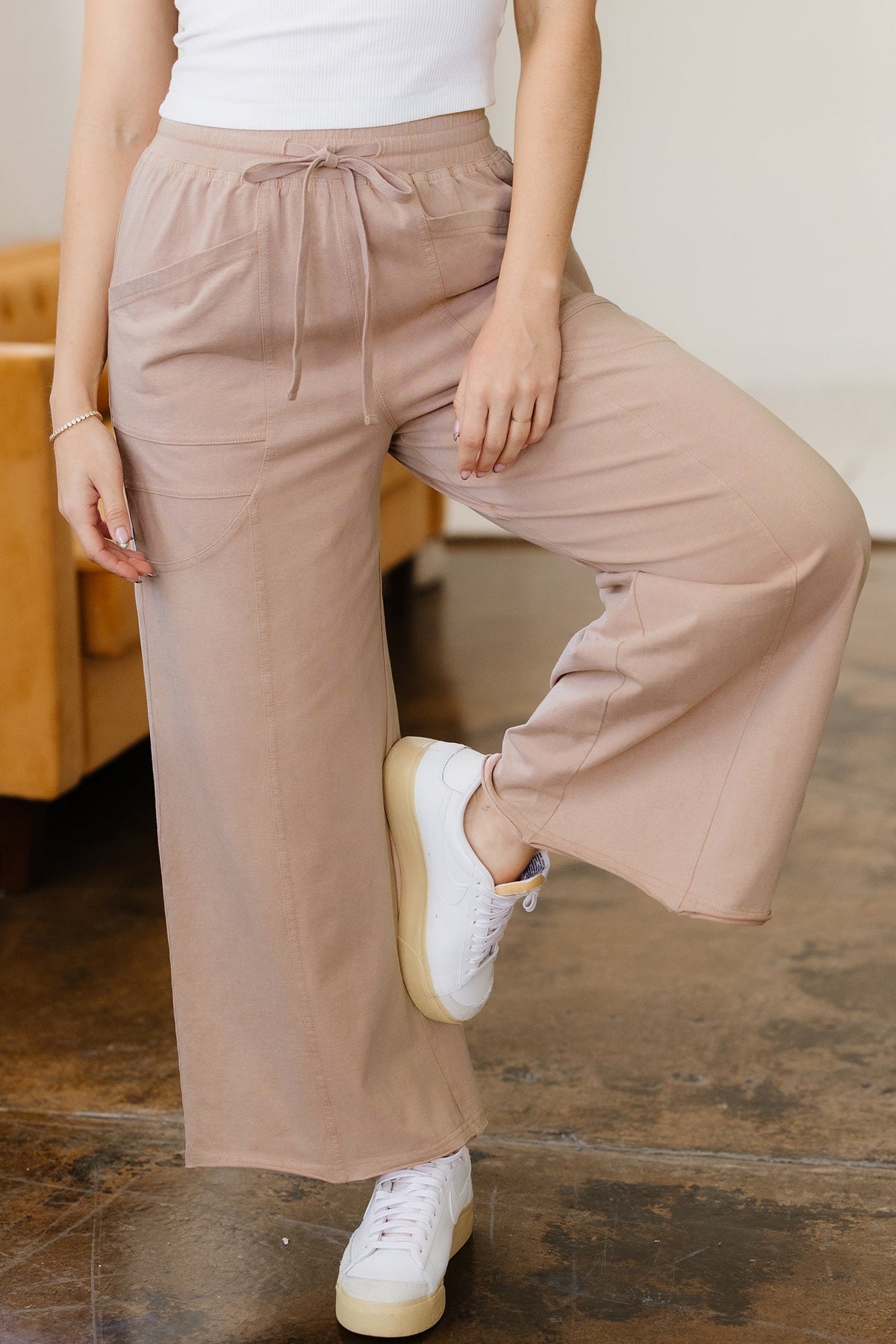 Elena Trim Wide Leg Pants by Threaded Pear