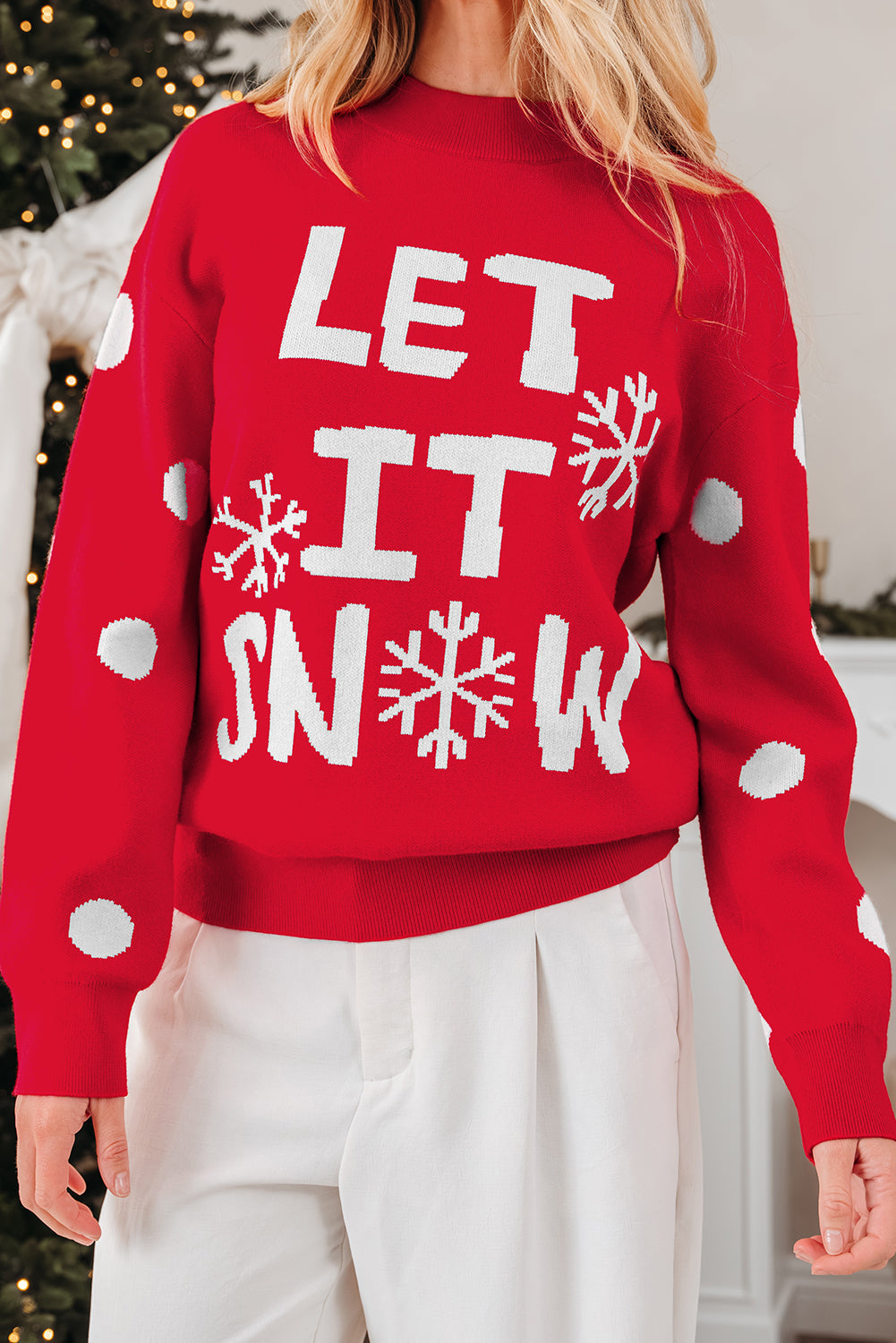Threaded Pear Tiffany Christmas Holiday Loose Sweater