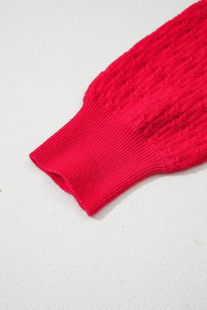 Threaded Pear Nellie Knit Ribbed Cuffs Sweater