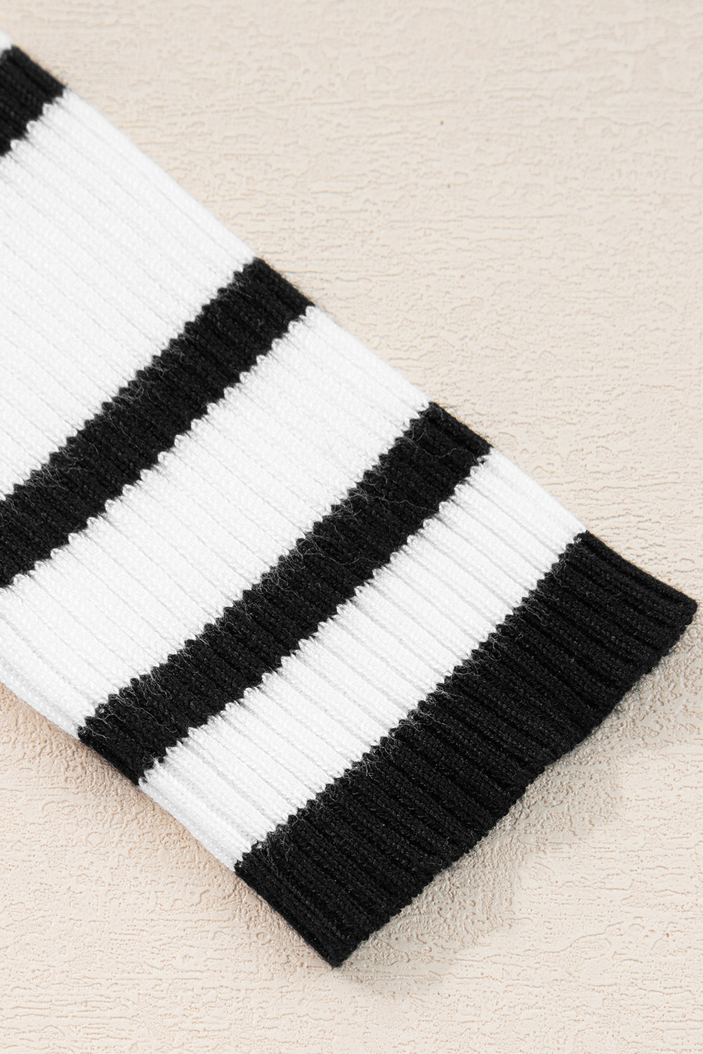 Threaded Pear Sutton Striped Ribbed Slim Sweater