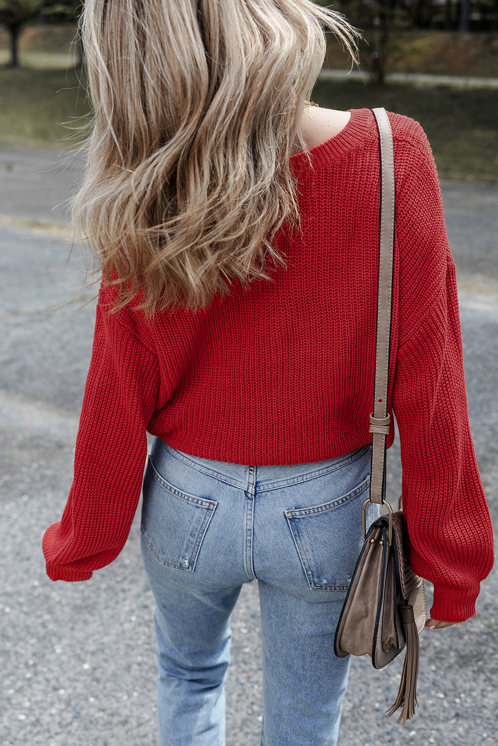 Threaded Pear Evelyn Knit Drop Shoulder Sweater