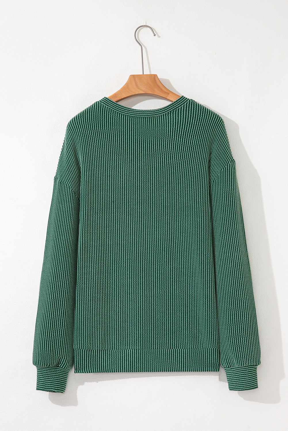 Threaded Pear Aliella Letter Graphic Loose Long Sleeve Top