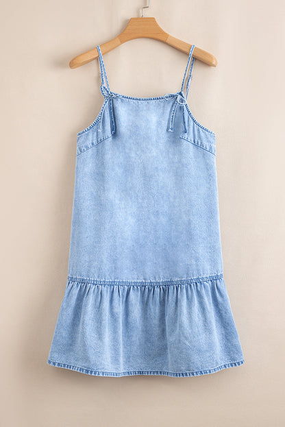 Threaded Pear Rosalie Ruffle Hem Short Dress