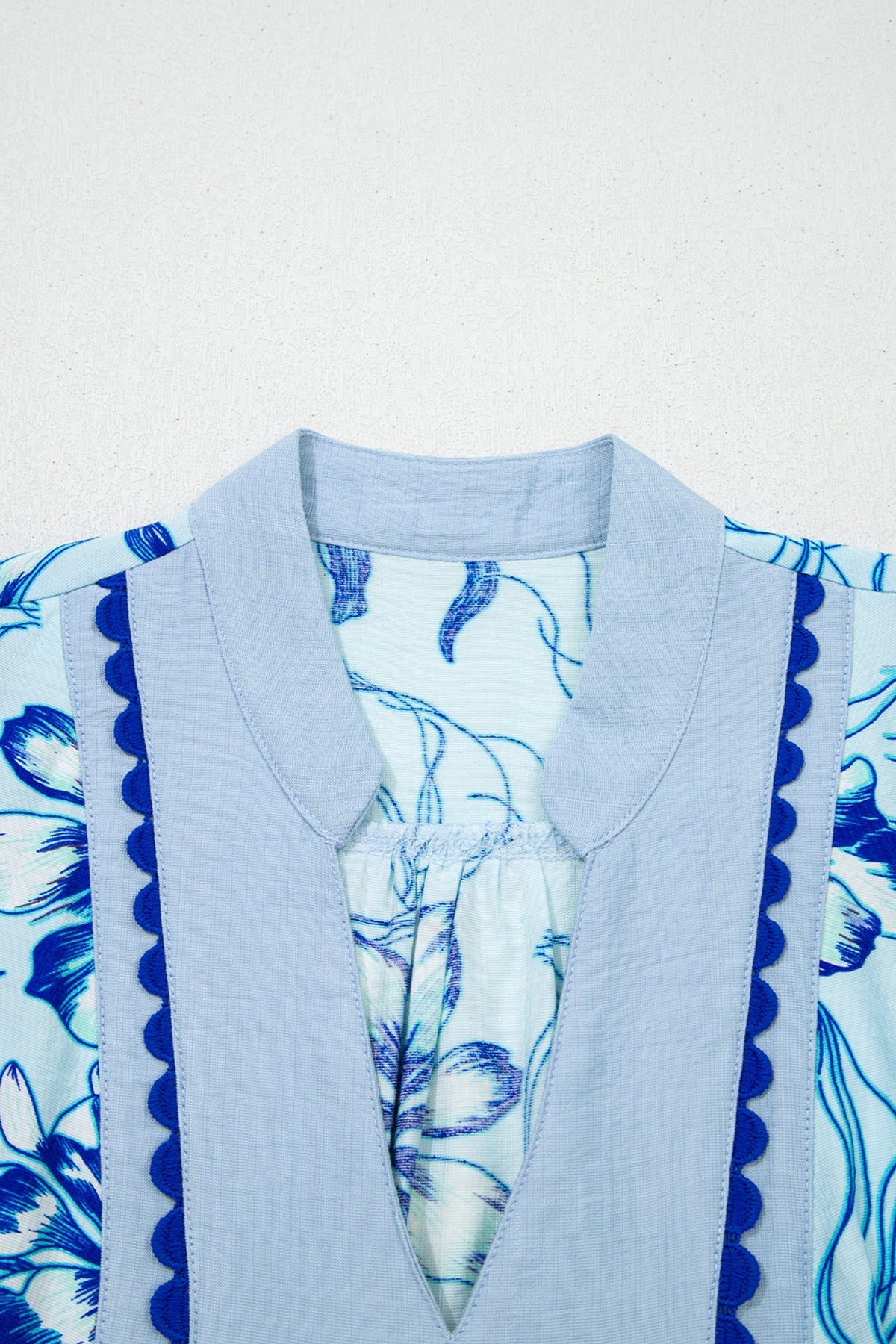 Threaded Pear Elowen Short Sleeve Floral Blouse