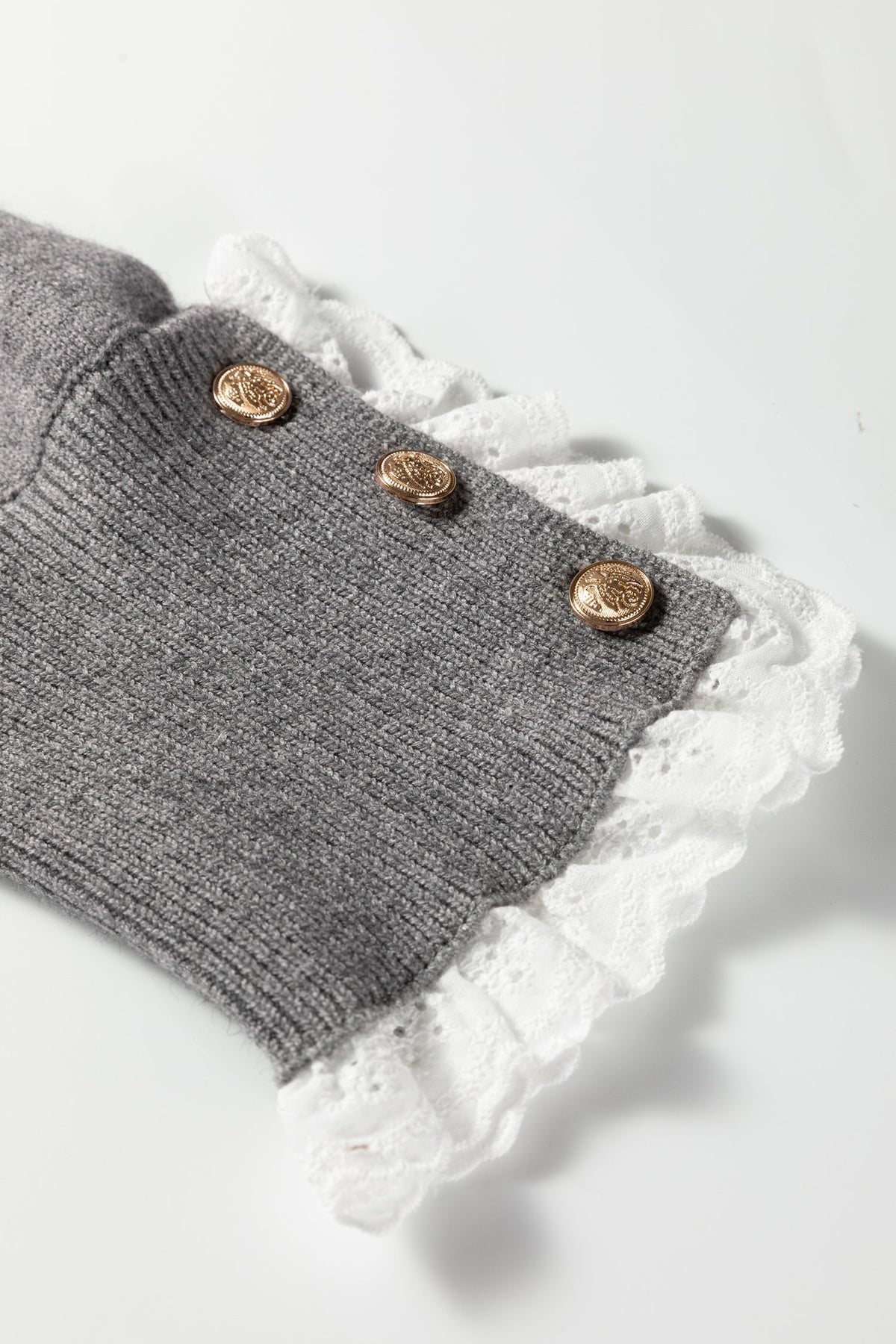 Threaded Pear Katelyn Patchwork Cuffs Loose Sweater
