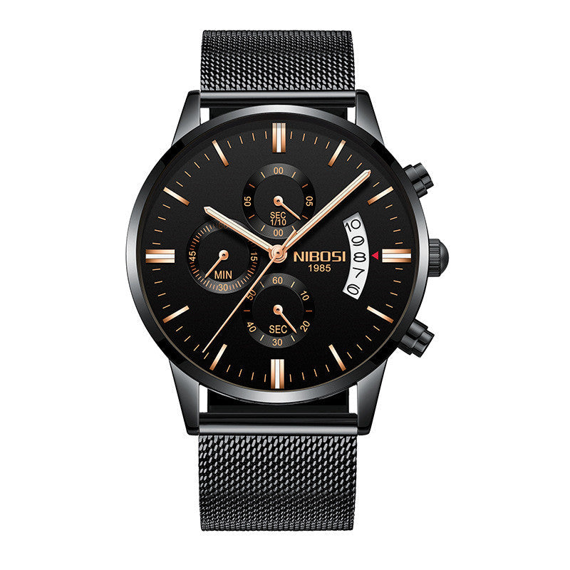Men’s Luxury Fashion Wristwatch | Classic Business Casual Quartz Watch | Elegant Stainless Steel Men's Timepiece | Premium Waterproof Minimalist Watch for Men