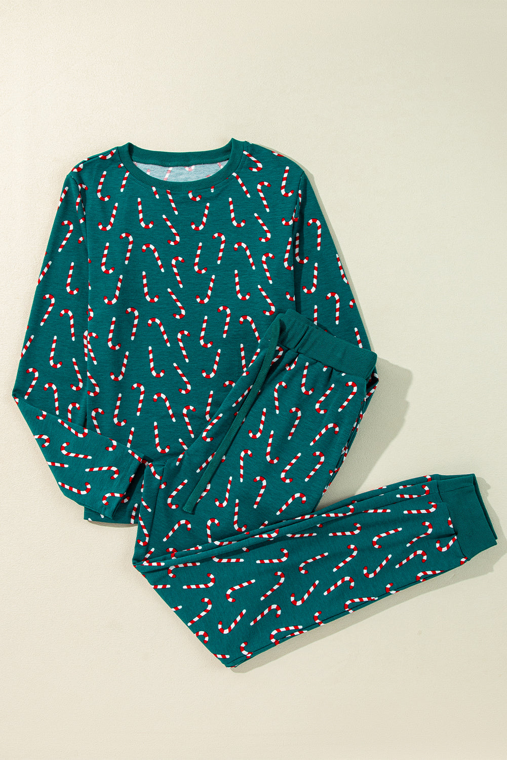 Threaded Pear Emma Candy Cane Printed Top