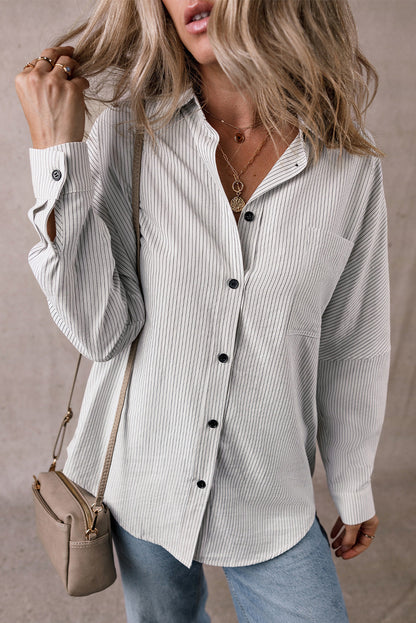 Threaded Pear Zazita Tab Sleeve Long Shirt