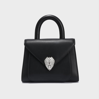 Avant Garde Silver Chain Strap Leather Satchel