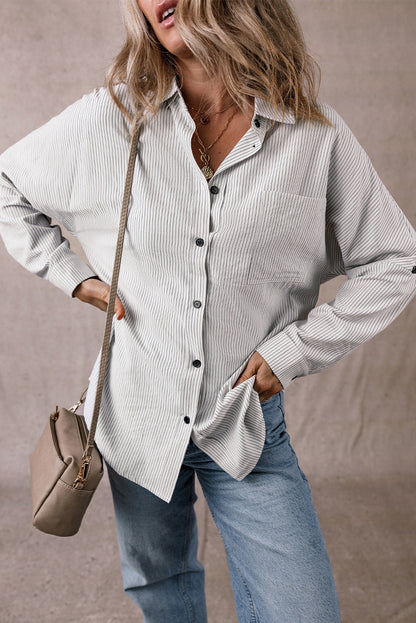 Threaded Pear Zazita Tab Sleeve Long Shirt