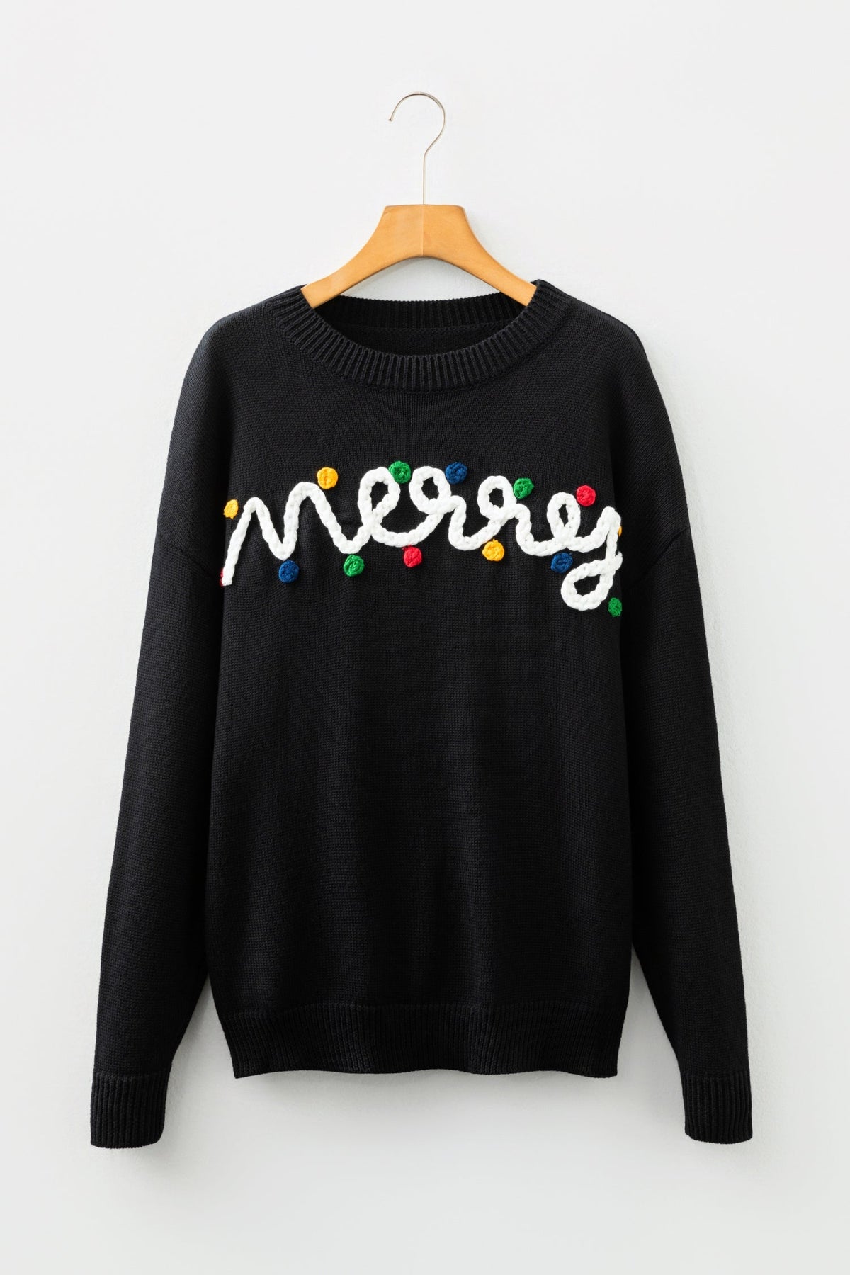 Threaded Pear Darcy Christmas Drop Shoulder Sweater