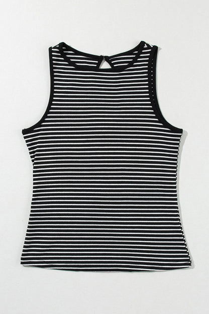 Threaded Pear Bethany Striped Knit Sleeveless Tank