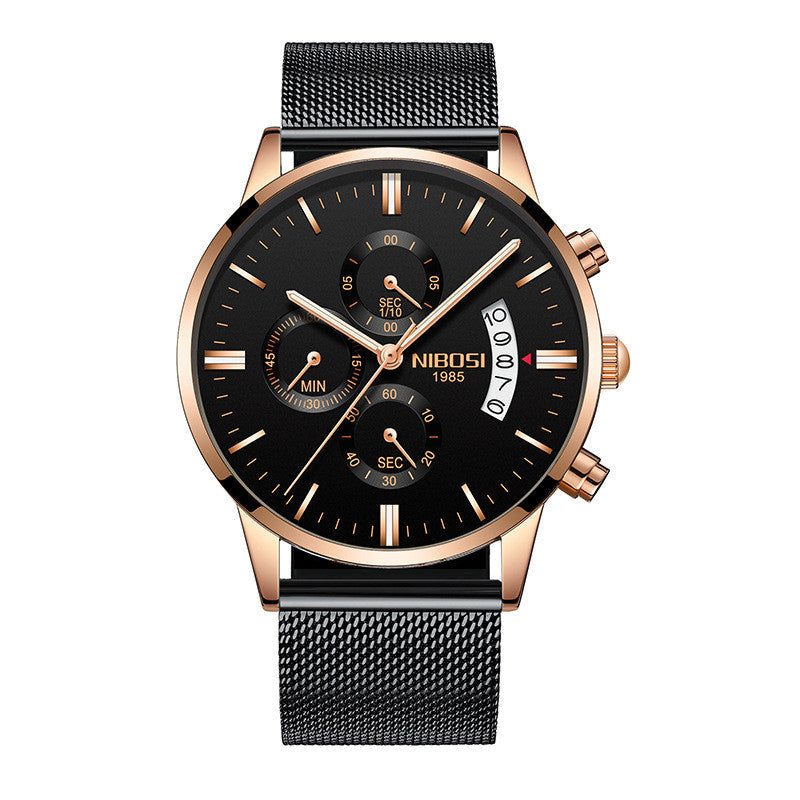 Men’s Luxury Fashion Wristwatch | Classic Business Casual Quartz Watch | Elegant Stainless Steel Men's Timepiece | Premium Waterproof Minimalist Watch for Men