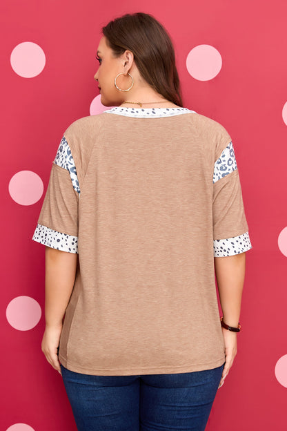 Threaded Pear Abigail Color Block Patchwork PLUS Tee