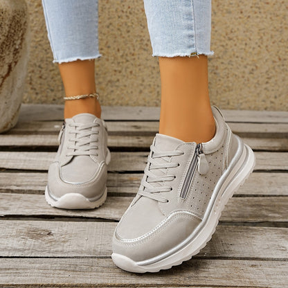 Chunky Heel Side-Zip High-Top Sneaker Boots – 3 Colors EU 36–43