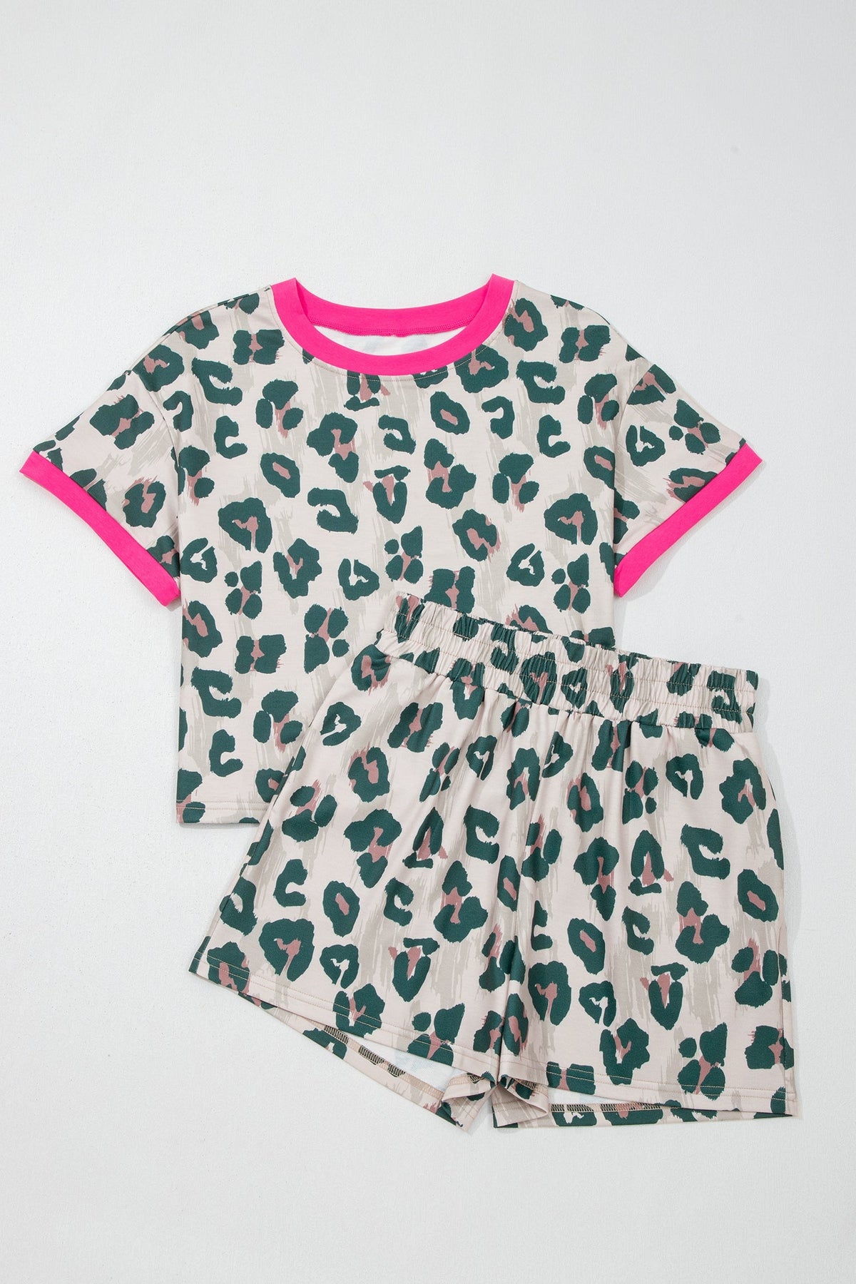Threaded Pear Arleth Print Contrast Trim Top