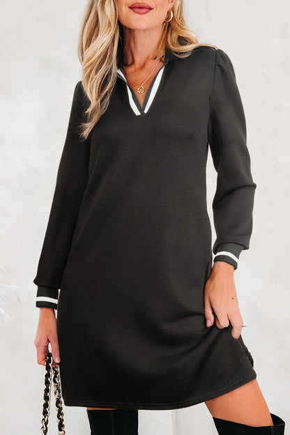 Threaded Pear Edith Sleeve Shift Mini Dress