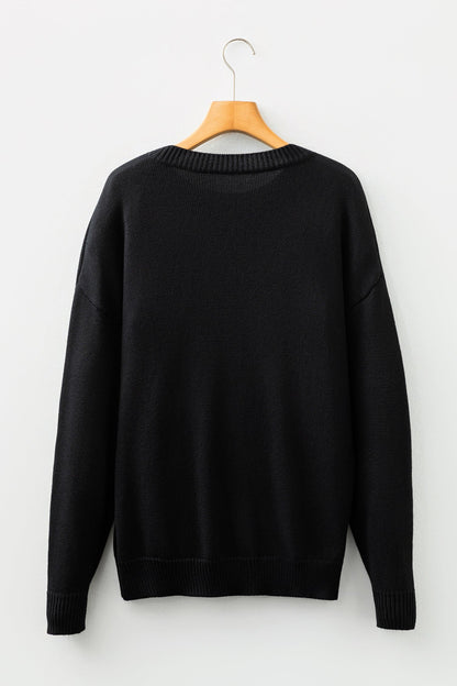 Threaded Pear Darcy Christmas Drop Shoulder Sweater