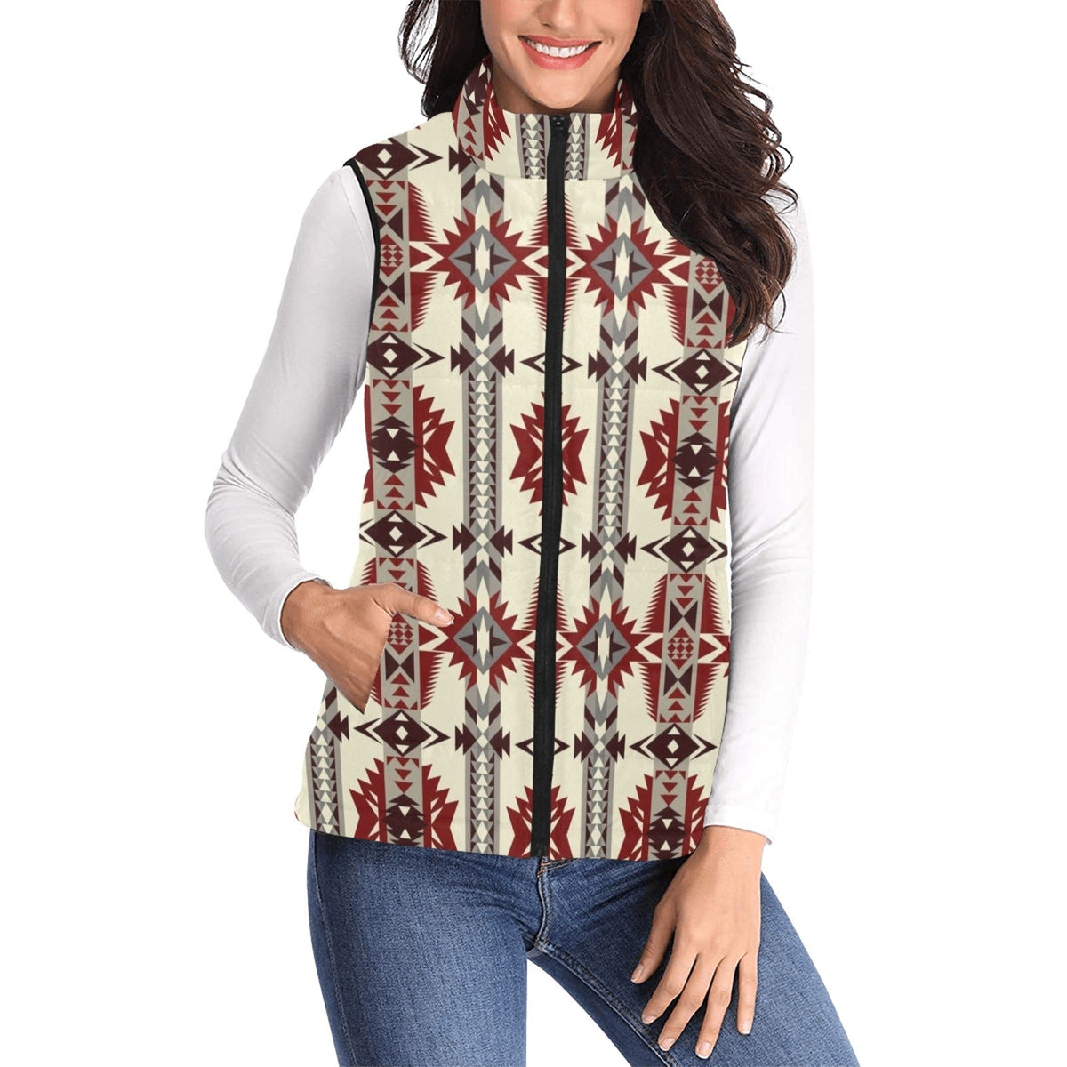 Baha Ranch Bold Aztec Puffy Vest