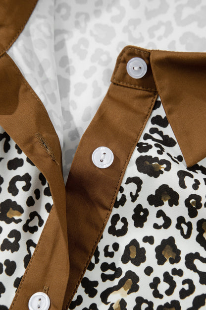 Threaded Pear Elsa Puff Sleeve Print PLUS Blouse