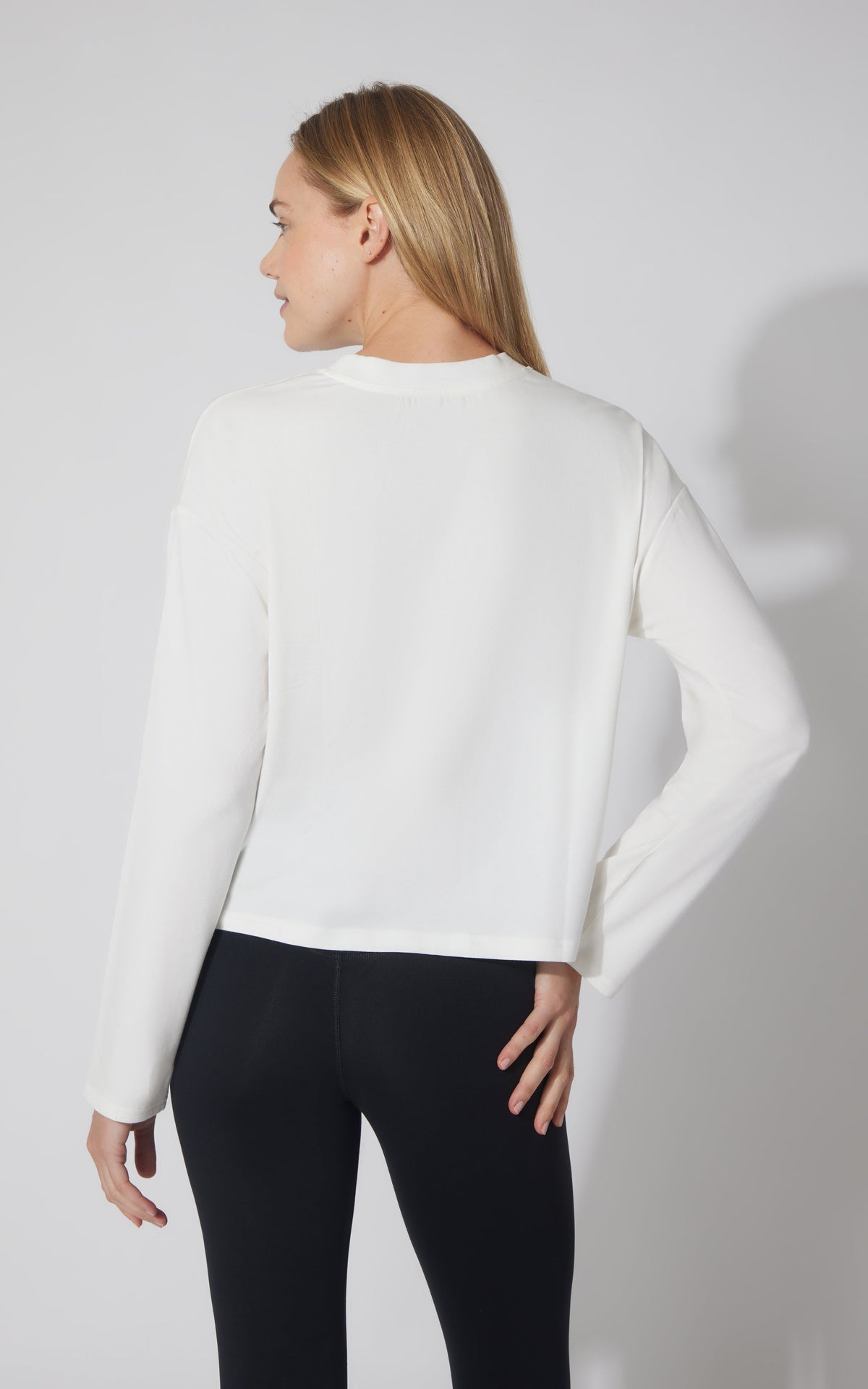 90 Degree by Reflex 2 PK Cotton Deluxe Boxy Long Sleeve Top