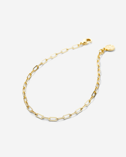 Connected Delicate Paperclip Chain Bracelet