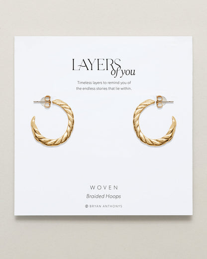 Woven Braided Hoop Earrings