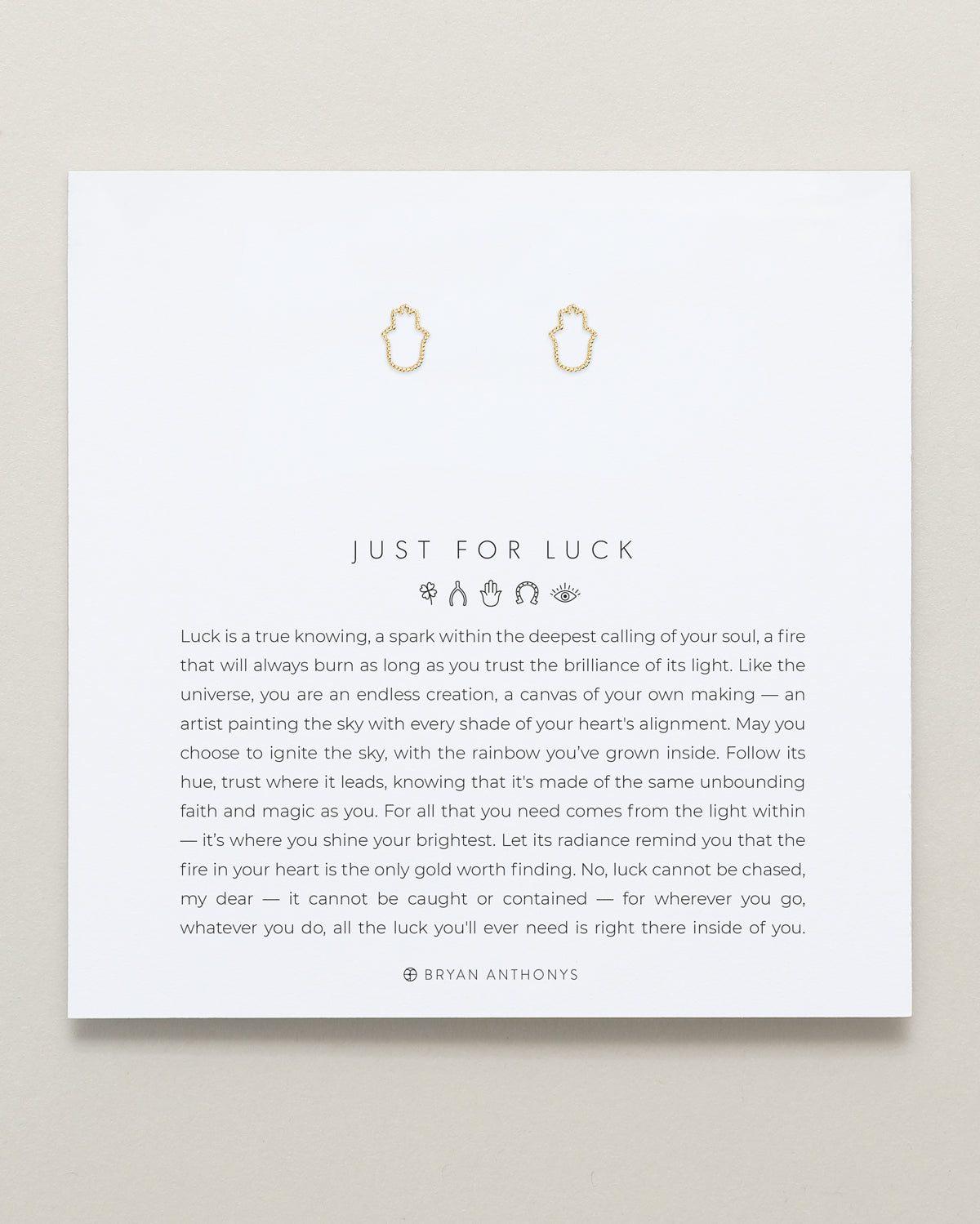 Just For Luck Hamsa Earrings
