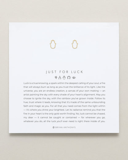 Just For Luck Hamsa Earrings