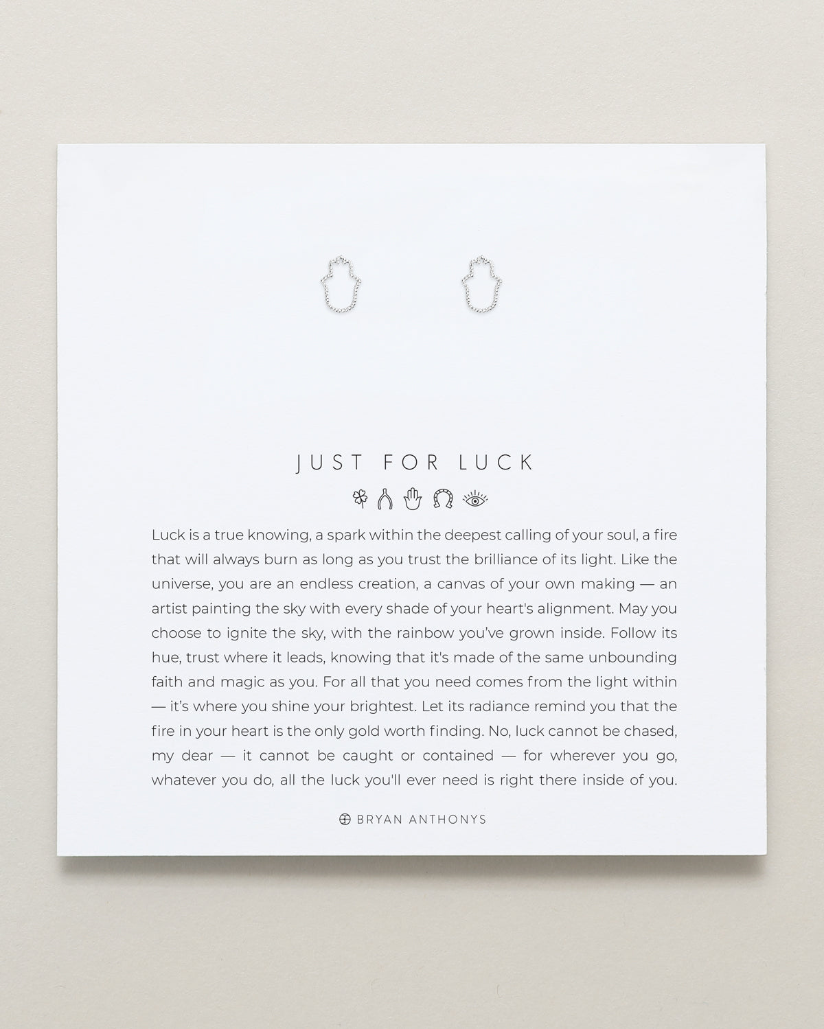 Just For Luck Hamsa Earrings