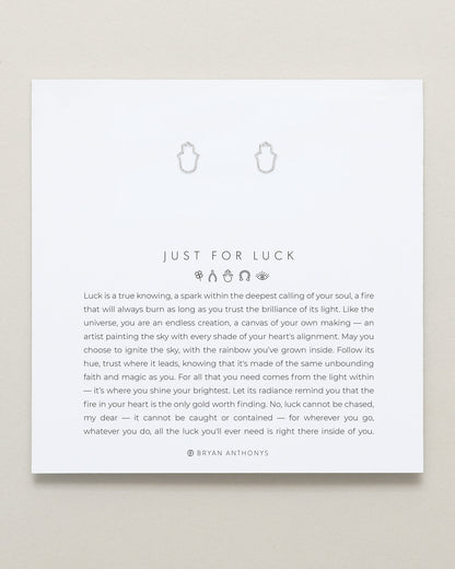 Just For Luck Hamsa Earrings