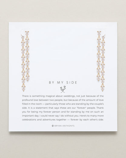 By My Side Pear Cut Chandelier Earrings