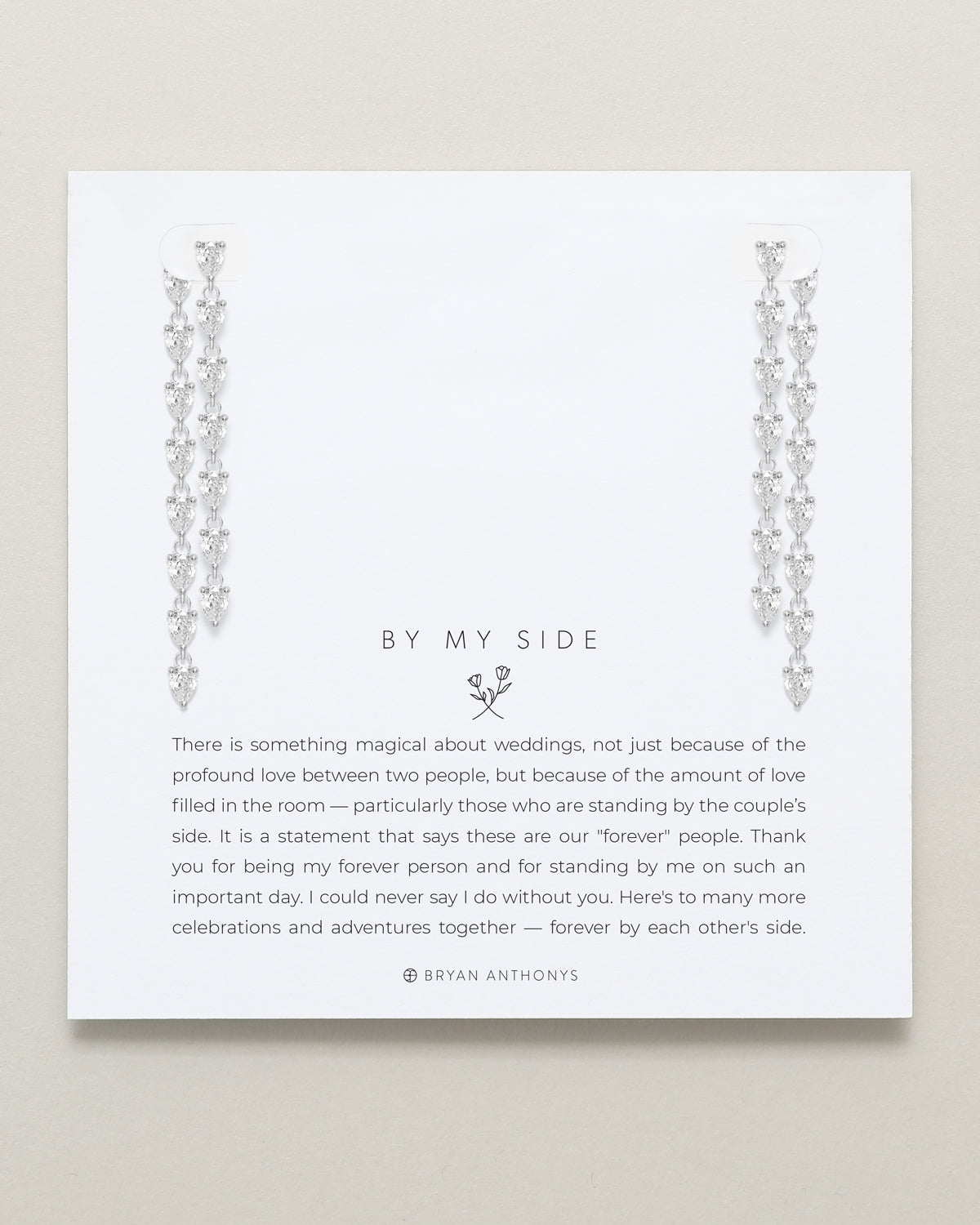 By My Side Pear Cut Chandelier Earrings