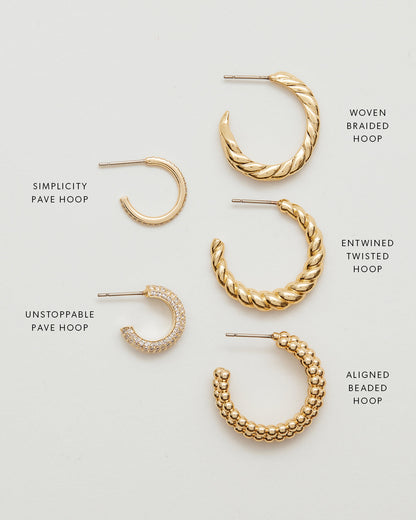 Woven Braided Hoop Earrings