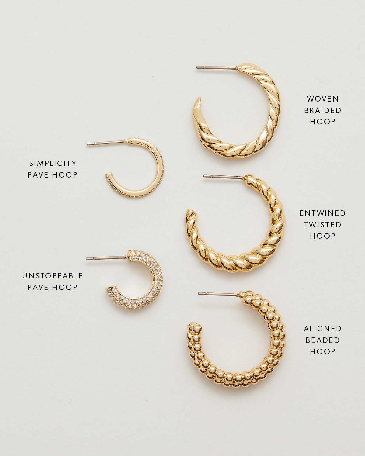 Entwined Twisted Hoop Earrings