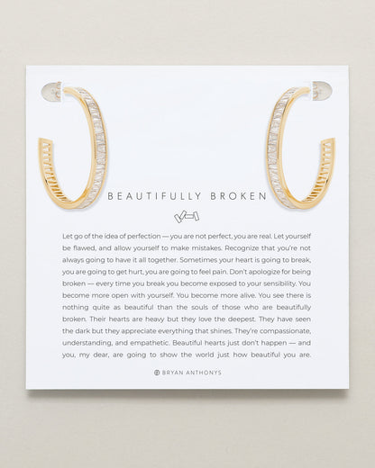 Beautifully Broken Baguette Maxi Hoop Earrings