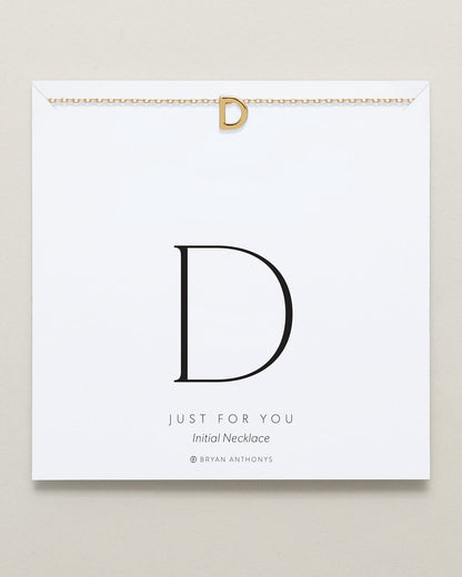 Just For You Initial Necklace — D