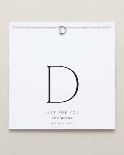 Just For You Initial Necklace — D
