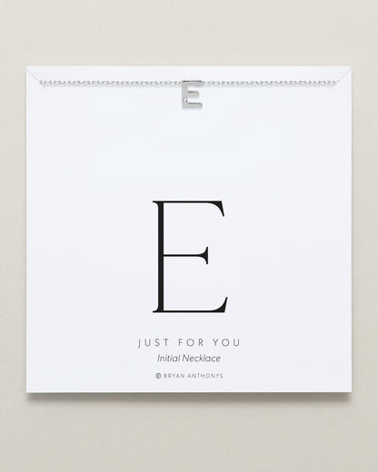 Just For You Initial Necklace — E