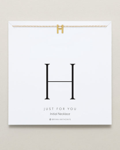 Just For You Initial Necklace — H