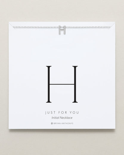 Just For You Initial Necklace — H