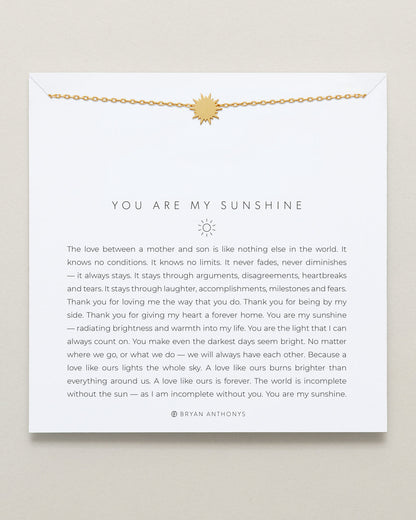 You Are My Sunshine Icon Necklace (Mother Son)